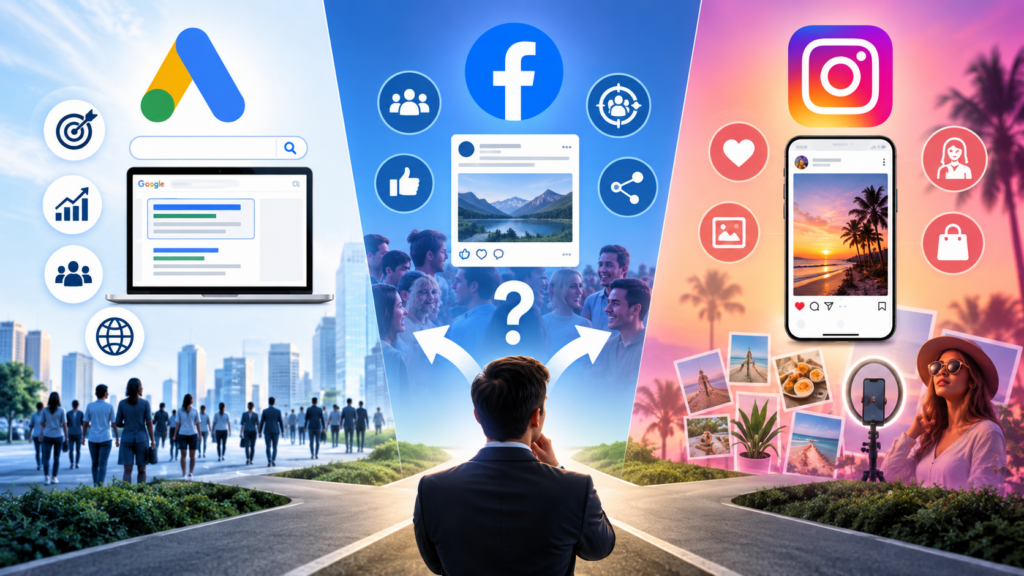 How to Choose the Right Advertising Platform: Google Ads vs. Facebook Ads vs. Instagram Ads 5 How to Choose the Right Advertising Platform: Google Ads vs. Facebook Ads vs. Instagram Ads