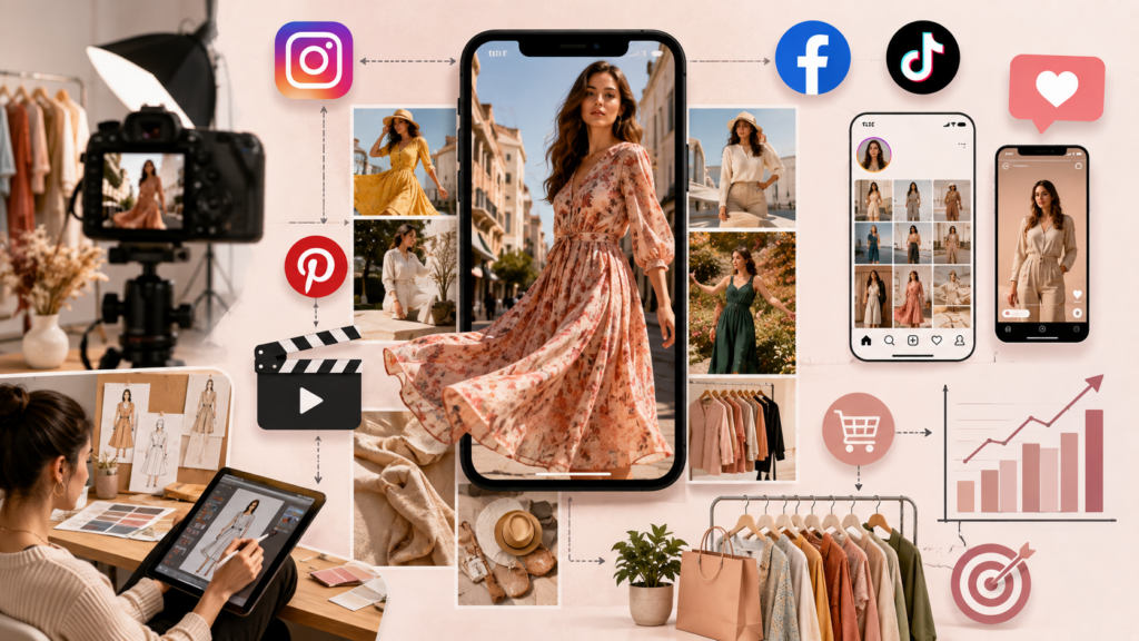 The Art of Visual Storytelling in Women’s Clothing Ads for Social Media