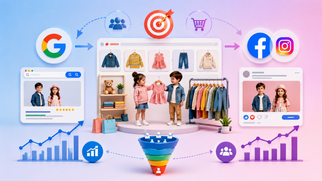 Marketing Strategies for Kids' Apparel Brands: Combining Google Ads and Facebook
