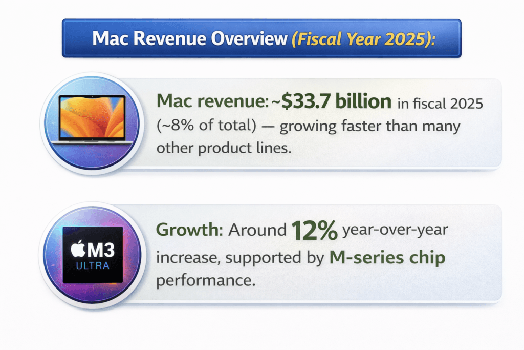 Mac — premium computing with steady growth