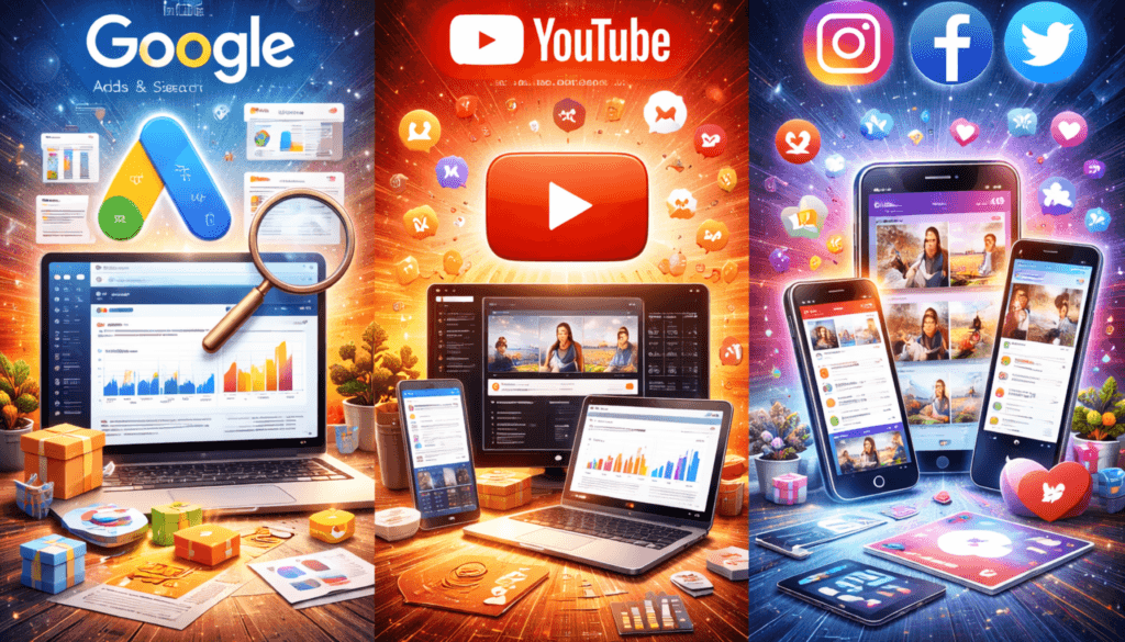 Platform-wise marketing breakdown