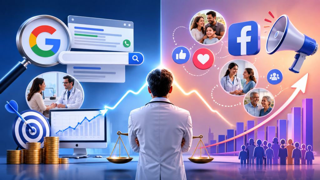 Facebook Ads vs Google Ads for Doctors – Which Is More Effective? 6 Facebook Ads vs Google Ads for Doctors – Which Is More Effective?