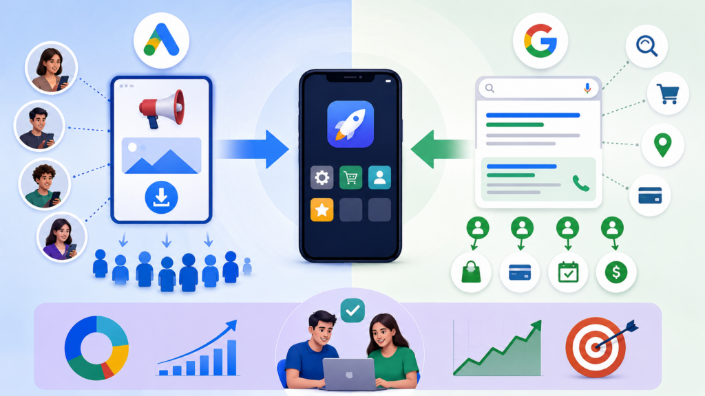 App Install Campaigns vs Standard Google Ads – What Worked Better?