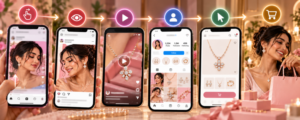 How GIVA and Palmonas Are Scaling Jewellery Growth With Performance Marketing, Digital Commerce & AI-Driven Discovery 9 Scroll → Notice → Watch → Visit Profile → Visit Website → Purchase